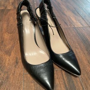 Donald J. Pliner Black Leather Heels